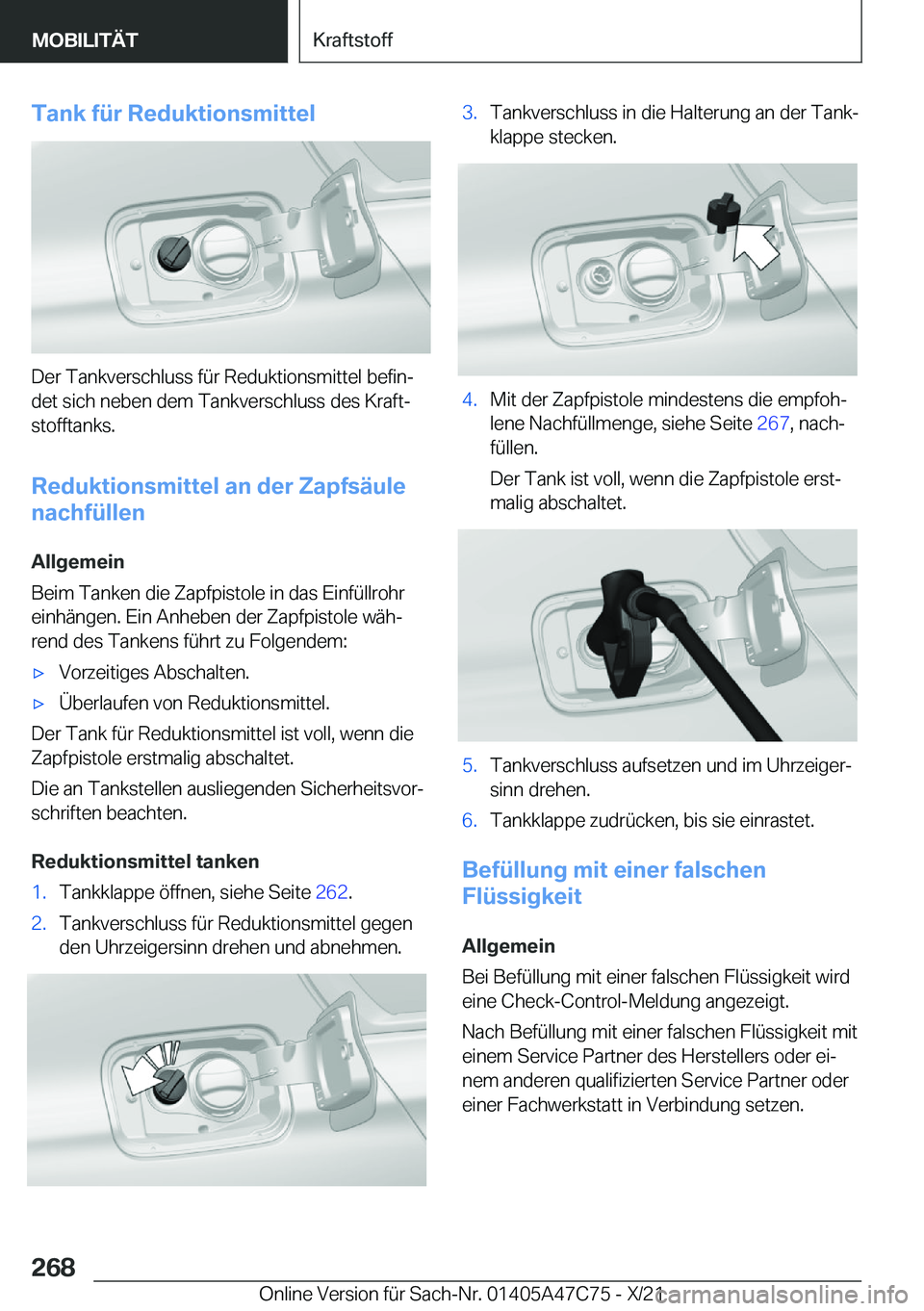 BMW X2 2022  Betriebsanleitungen (in German) �T�a�n�k��f�
