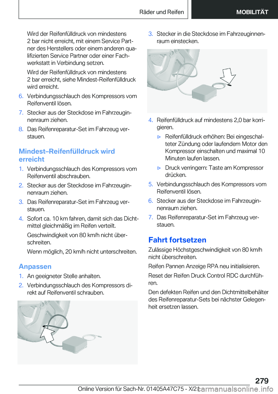 BMW X2 2022  Betriebsanleitungen (in German) �W�i�r�d��d�e�r��R�e�i�f�e�n�f�