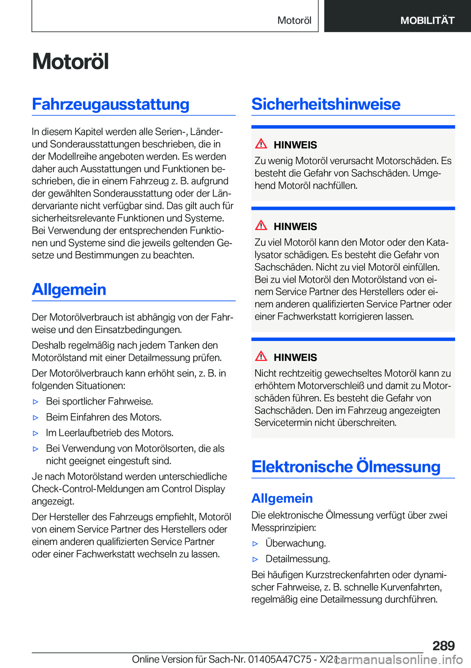 BMW X2 2022  Betriebsanleitungen (in German) �M�o�t�o�r�