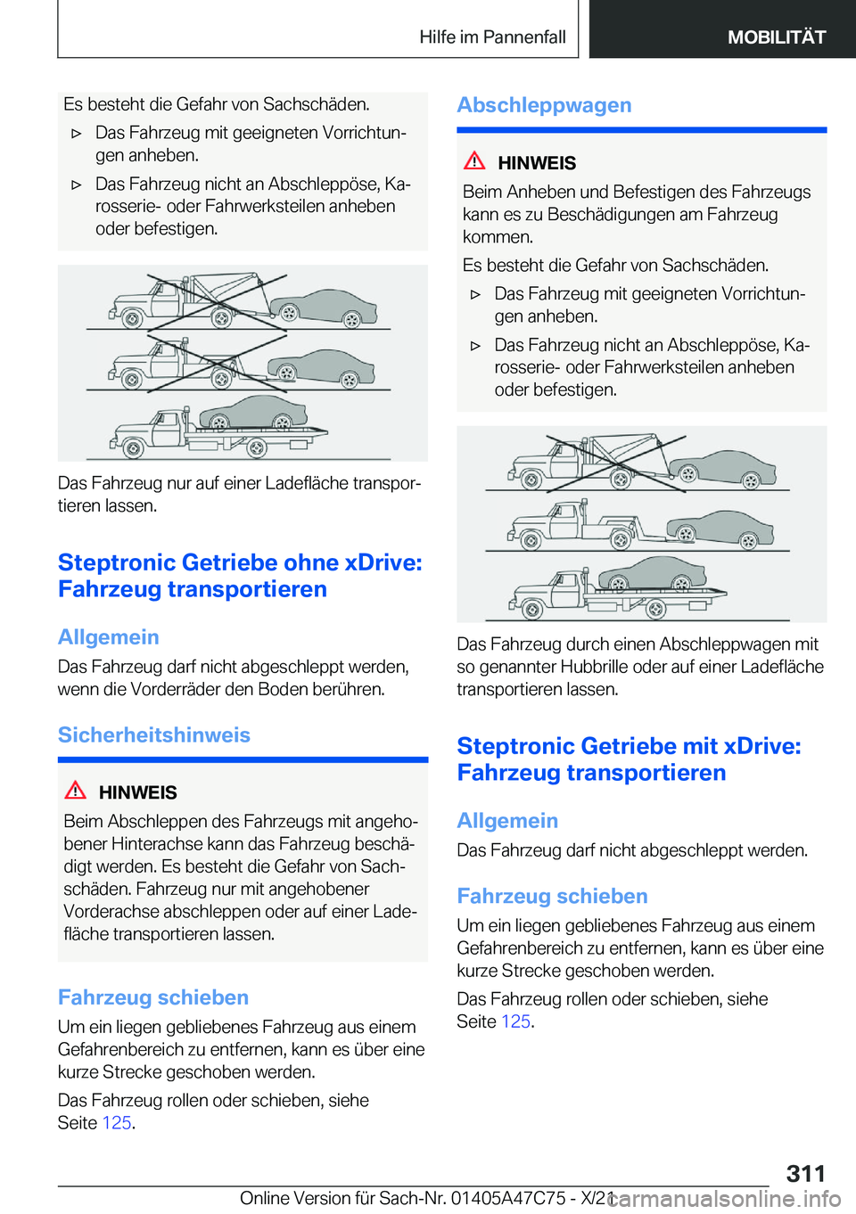 BMW X2 2022  Betriebsanleitungen (in German) �E�s��b�e�s�t�e�h�t��d�i�e��G�e�f�a�h�r��v�o�n��S�a�c�h�s�c�h�