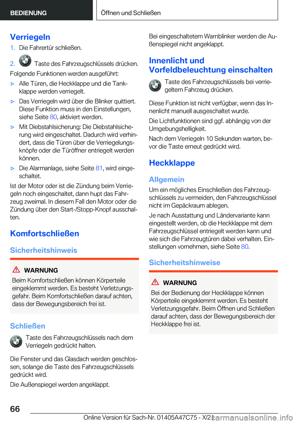 BMW X2 2022  Betriebsanleitungen (in German) �V�e�r�r�i�e�g�e�l�n�1�.�D�i�e��F�a�h�r�e�r�t�