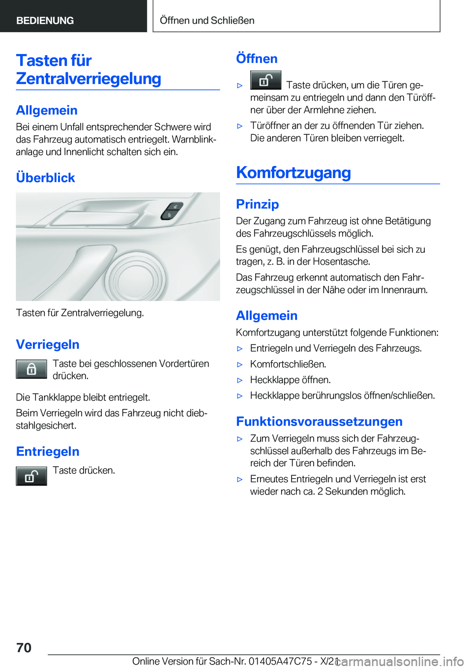 BMW X2 2022  Betriebsanleitungen (in German) �T�a�s�t�e�n��f�