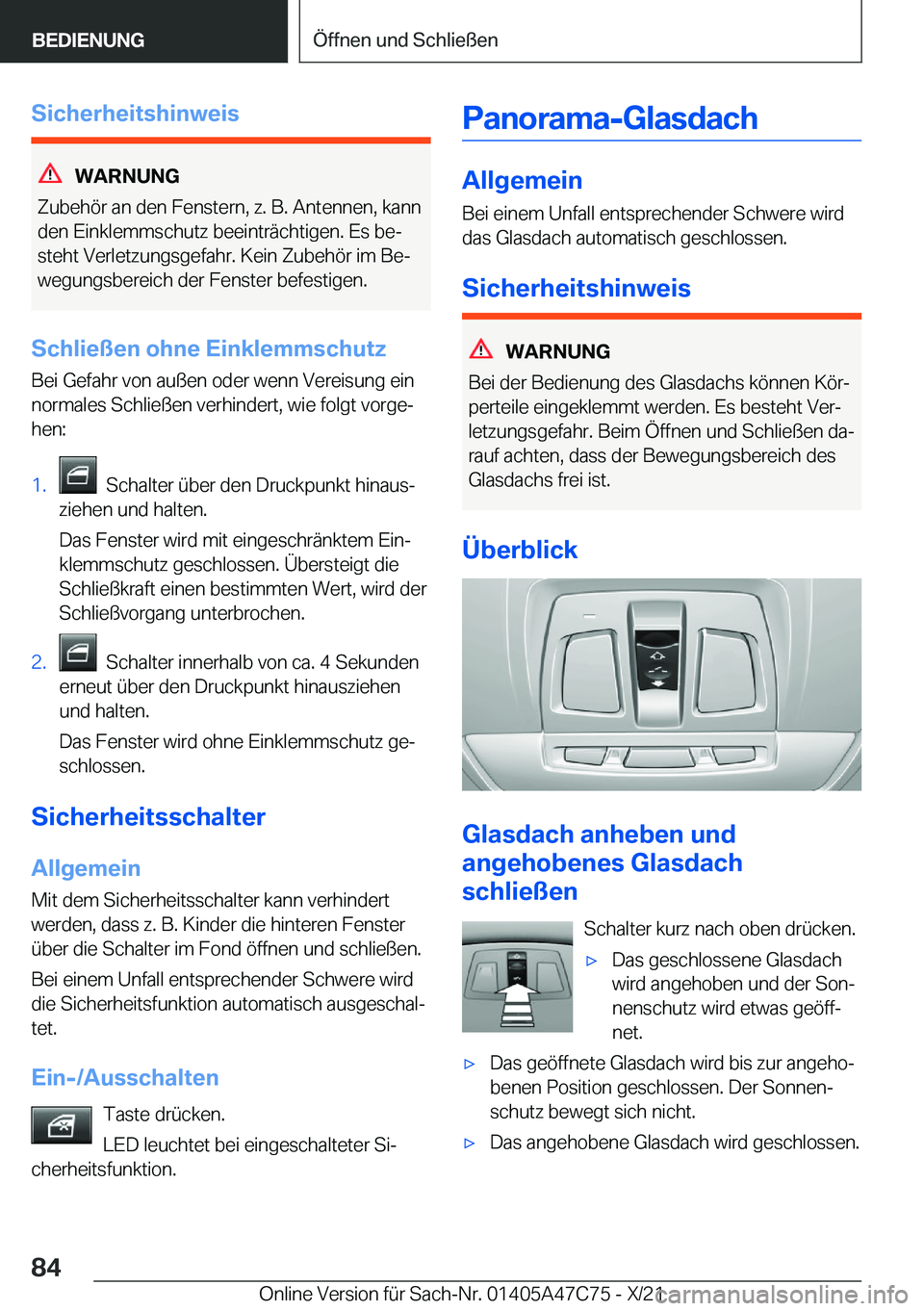 BMW X2 2022  Betriebsanleitungen (in German) �S�i�c�h�e�r�h�e�i�t�s�h�i�n�w�e�i�s
�W�A�R�N�U�N�G
�Z�u�b�e�h�