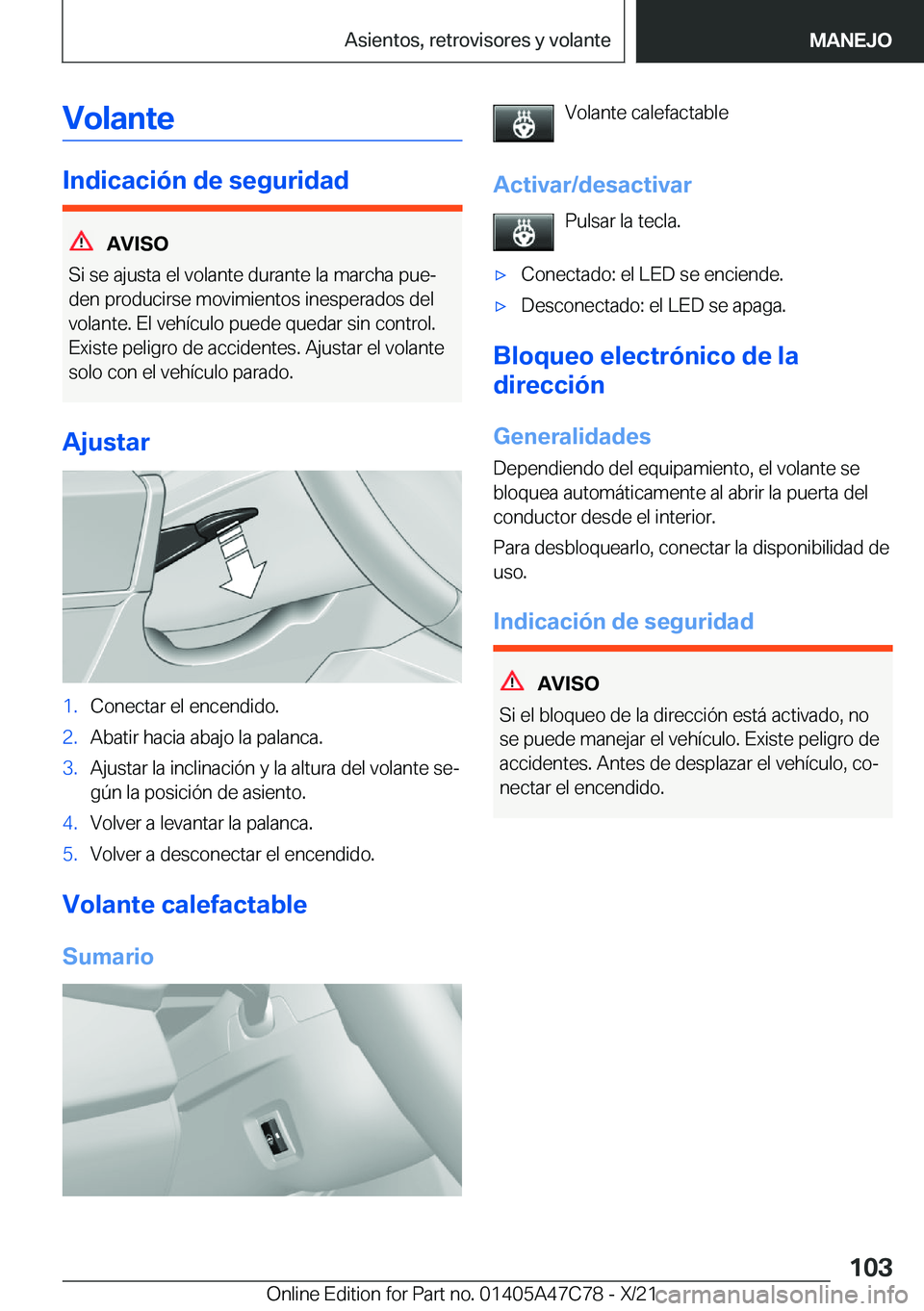 BMW X2 2022  Manuales de Empleo (in Spanish) �V�o�l�a�n�t�e
�I�n�d�i�c�a�c�i�