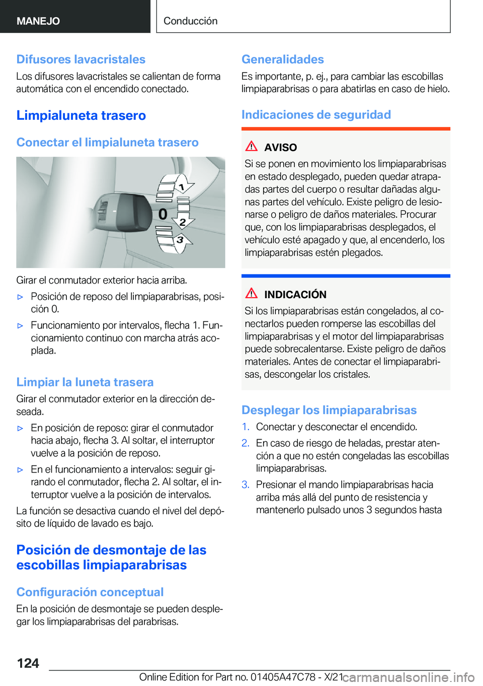 BMW X2 2022  Manuales de Empleo (in Spanish) �D�i�f�u�s�o�r�e�s��l�a�v�a�c�r�i�s�t�a�l�e�s�L�o�s��d�i�f�u�s�o�r�e�s��l�a�v�a�c�r�i�s�t�a�l�e�s��s�e��c�a�l�i�e�n�t�a�n��d�e��f�o�r�m�a�a�u�t�o�m�