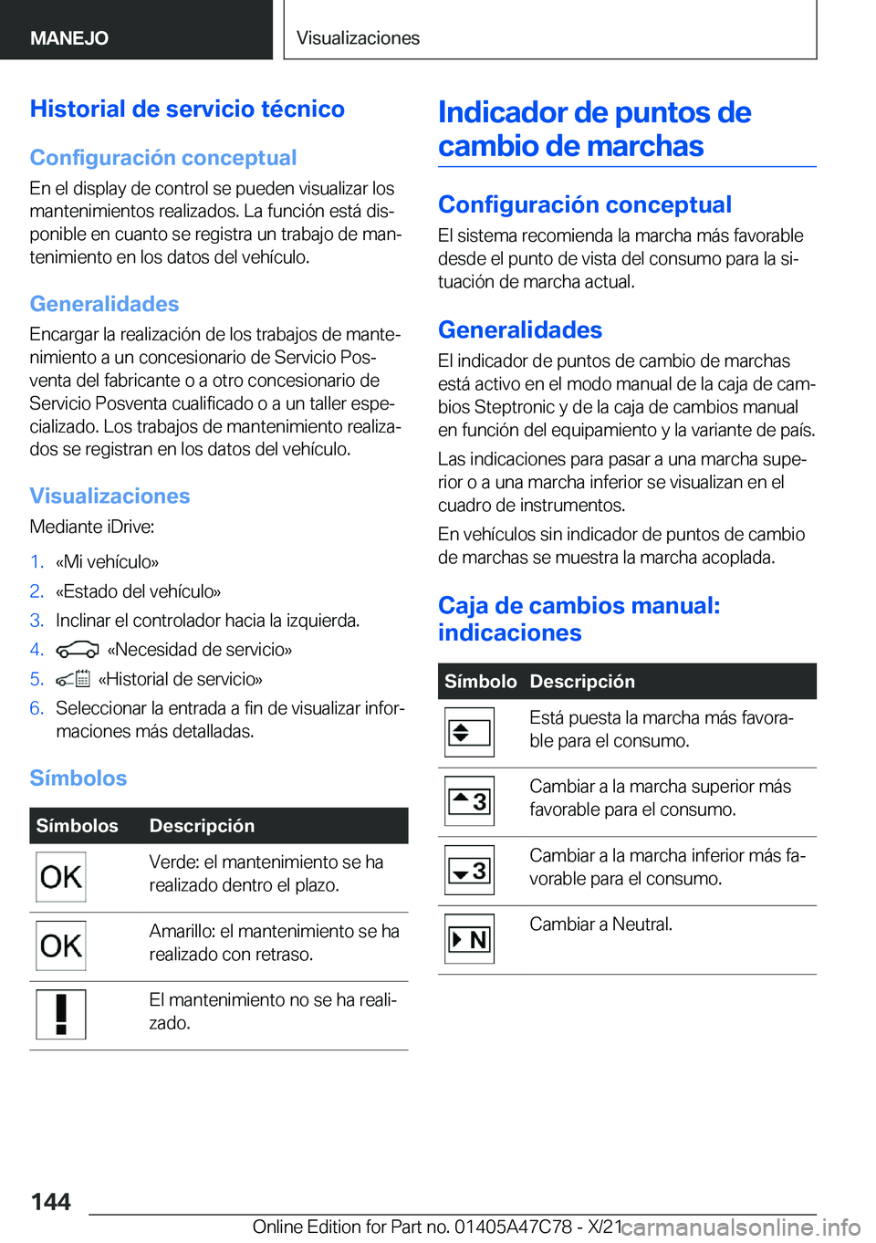 BMW X2 2022  Manuales de Empleo (in Spanish) �H�i�s�t�o�r�i�a�l��d�e��s�e�r�v�i�c�i�o��t�