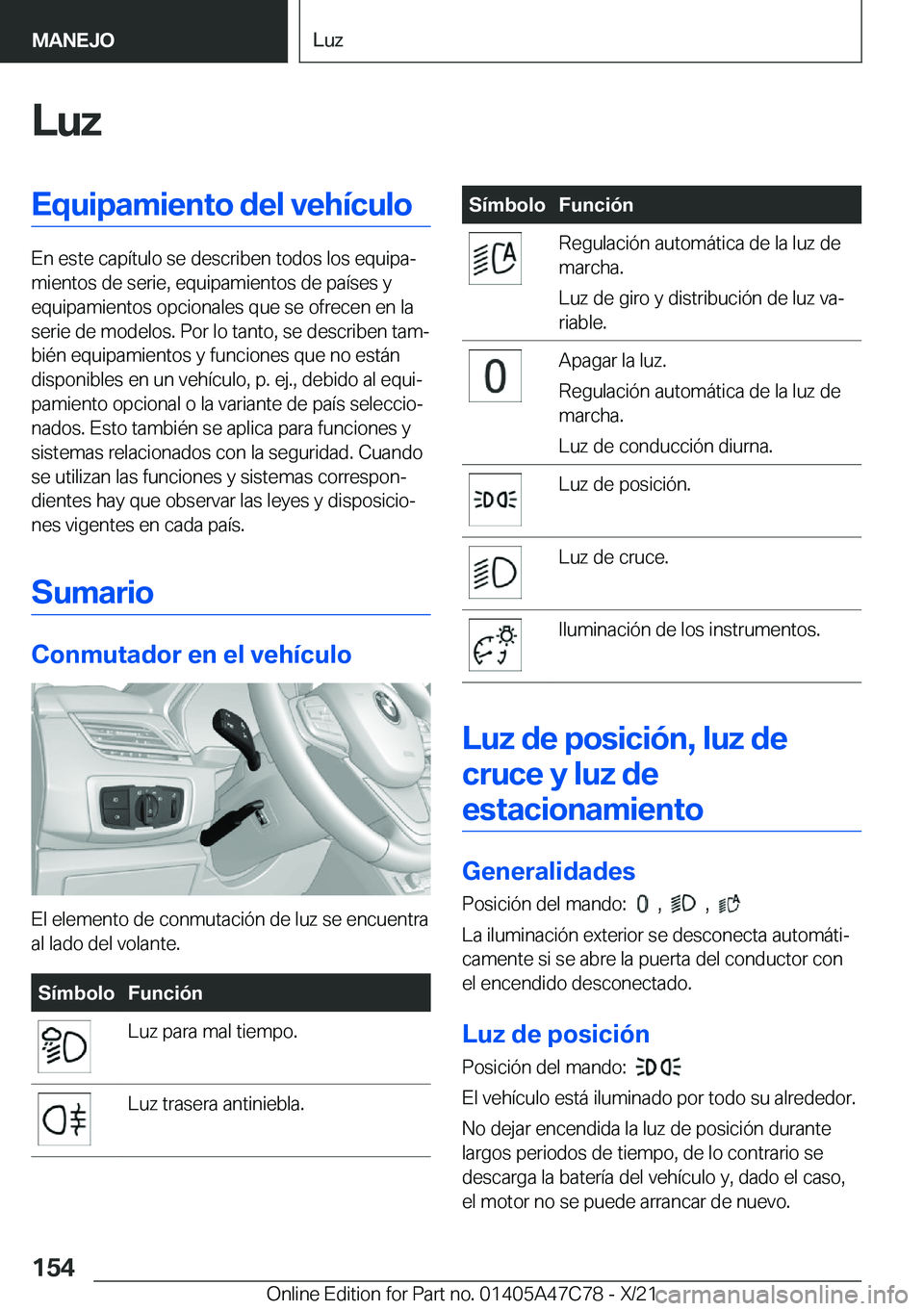 BMW X2 2022  Manuales de Empleo (in Spanish) �L�u�z�E�q�u�i�p�a�m�i�e�n�t�o��d�e�l��v�e�h�