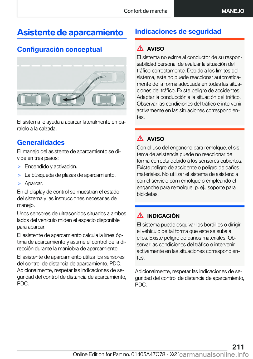 BMW X2 2022  Manuales de Empleo (in Spanish) �A�s�i�s�t�e�n�t�e��d�e��a�p�a�r�c�a�m�i�e�n�t�o
�C�o�n�f�i�g�u�r�a�c�i�