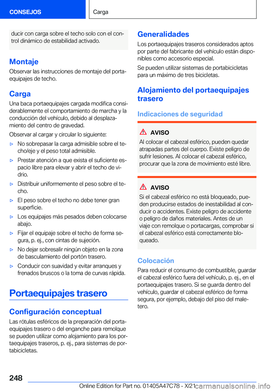 BMW X2 2022  Manuales de Empleo (in Spanish) �d�u�c�i�r��c�o�n��c�a�r�g�a��s�o�b�r�e��e�l��t�e�c�h�o��s�o�l�o��c�o�n��e�l��c�o�nª�t�r�o�l��d�i�n�