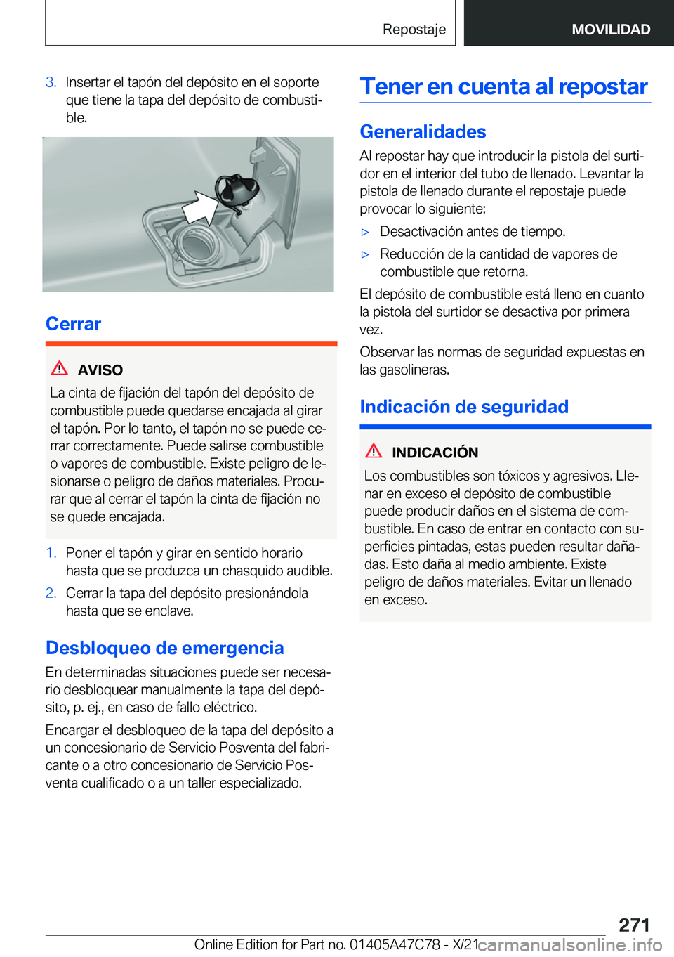 BMW X2 2022  Manuales de Empleo (in Spanish) �3�.�I�n�s�e�r�t�a�r��e�l��t�a�p�