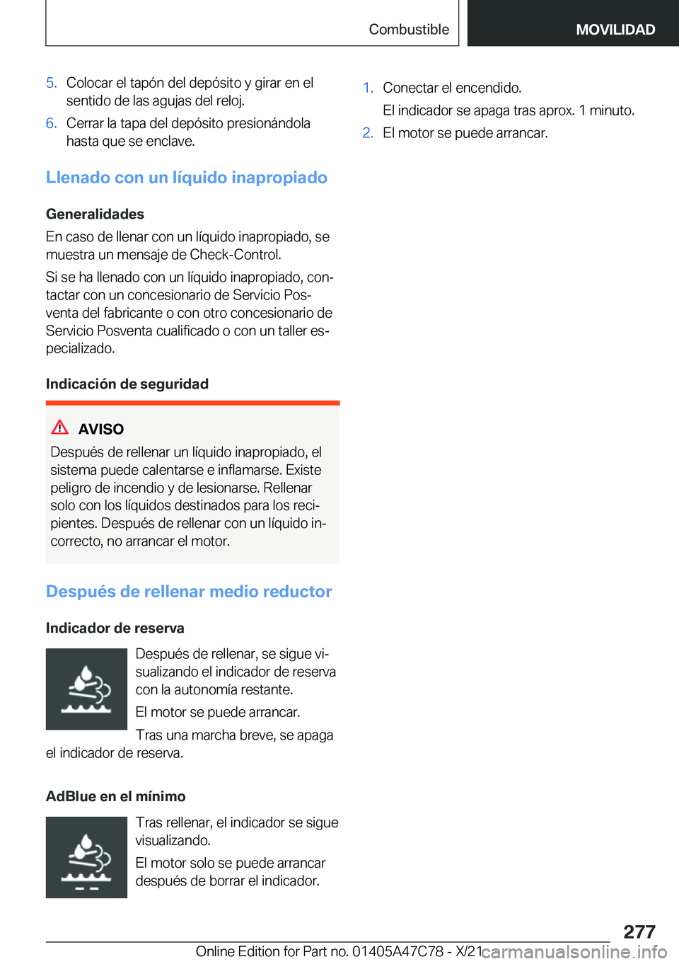 BMW X2 2022  Manuales de Empleo (in Spanish) �5�.�C�o�l�o�c�a�r��e�l��t�a�p�