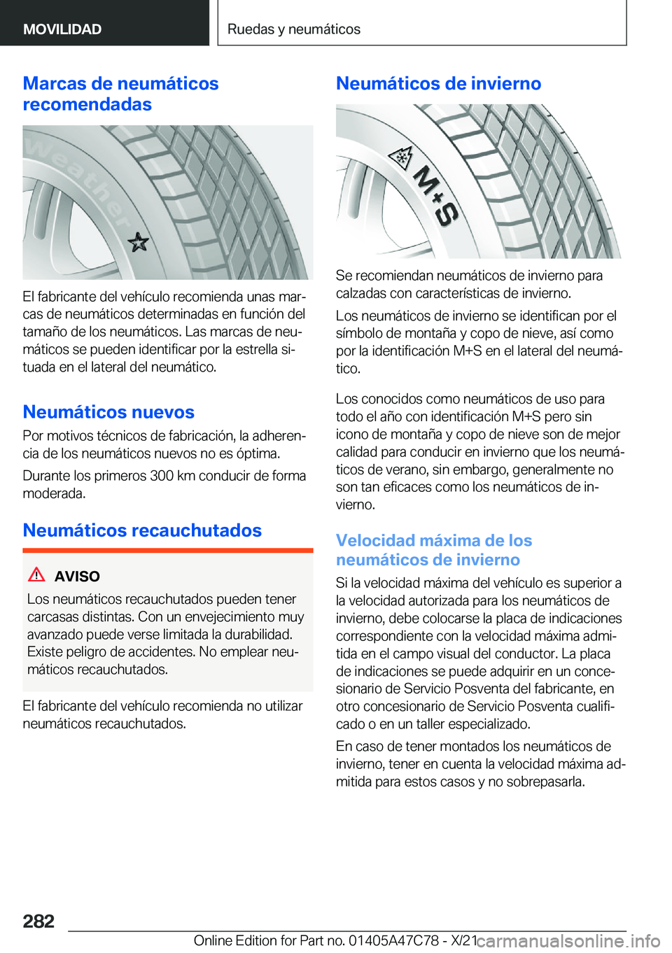 BMW X2 2022  Manuales de Empleo (in Spanish) �M�a�r�c�a�s��d�e��n�e�u�m�