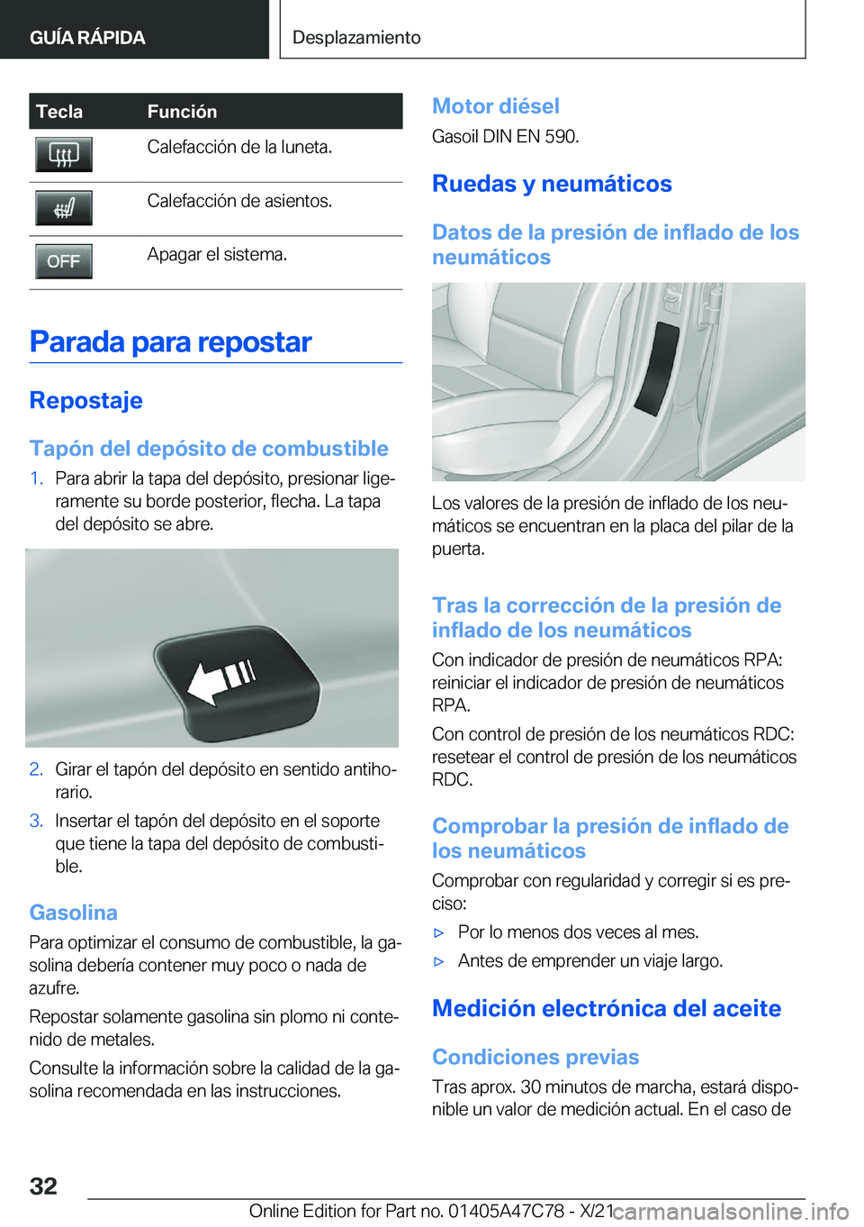 BMW X2 2022  Manuales de Empleo (in Spanish) �T�e�c�l�a�F�u�n�c�i�
