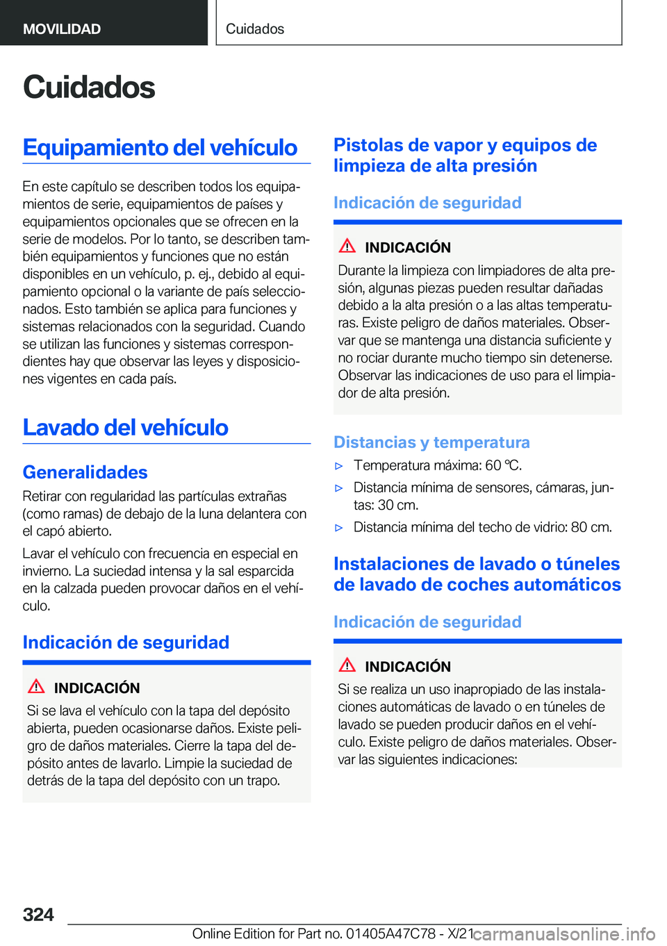 BMW X2 2022  Manuales de Empleo (in Spanish) �C�u�i�d�a�d�o�s�E�q�u�i�p�a�m�i�e�n�t�o��d�e�l��v�e�h�