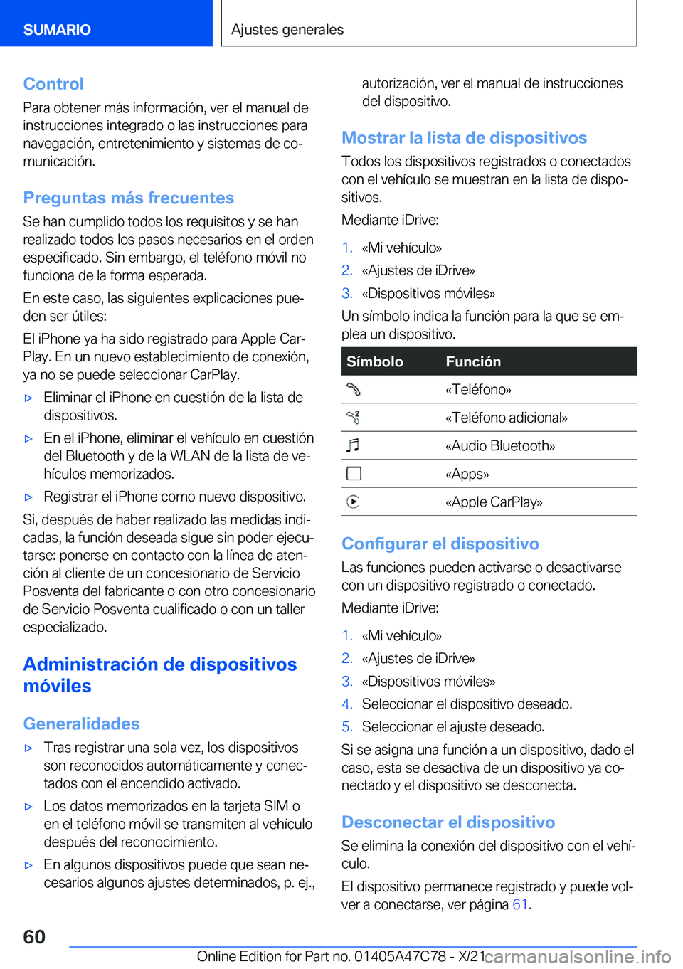 BMW X2 2022  Manuales de Empleo (in Spanish) �C�o�n�t�r�o�l�P�a�r�a��o�b�t�e�n�e�r��m�