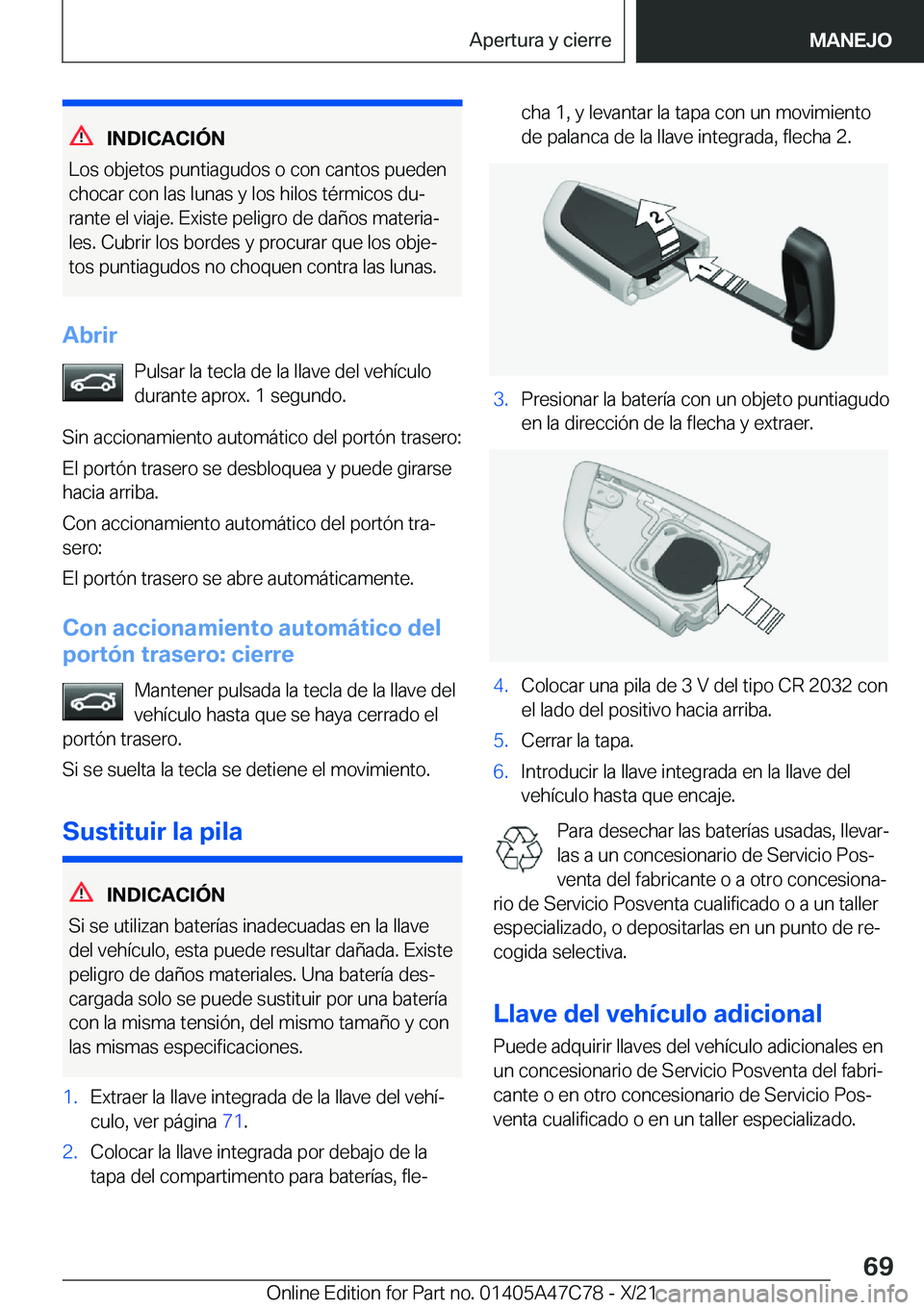 BMW X2 2022  Manuales de Empleo (in Spanish) �I�N�D�I�C�A�C�I�