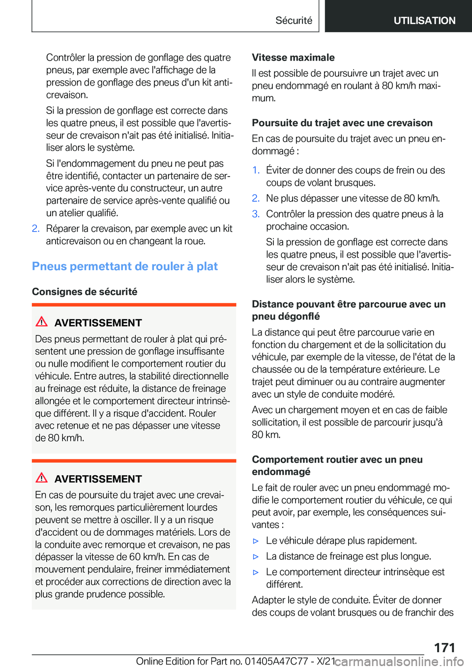 BMW X2 2022  Notices Demploi (in French) �C�o�n�t�r�