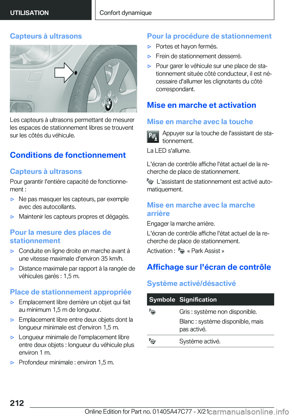 BMW X2 2022  Notices Demploi (in French) �C�a�p�t�e�u�r�s��