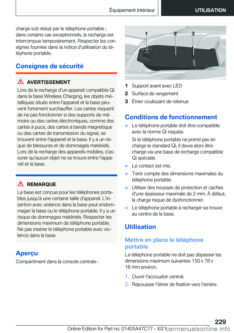 BMW X2 2022  Notices Demploi (in French) �c�h�a�r�g�e��s�o�i�t��r�é�d�u�i�t��p�a�r��l�e��t�é�l�é�p�h�o�n�e��p�o�r�t�a�b�l�e��;
�d�a�n�s��c�e�r�t�a�i�n�s��c�a�s��e�x�c�e�p�t�i�o�n�n�e�l�s�,��l�a��r�e�c�h�a�r�g�e��e�s�t �i�n�t�