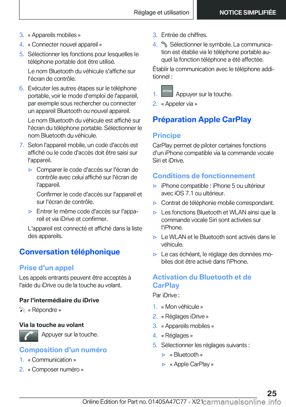 BMW X2 2022  Notices Demploi (in French) �3�.�k��A�p�p�a�r�e�i�l�s��m�o�b�i�l�e�s��{�4�.�k��C�o�n�n�e�c�t�e�r��n�o�u�v�e�l��a�p�p�a�r�e�i�l��{�5�.�S�é�l�e�c�t�i�o�n�n�e�r��l�e�s��f�o�n�c�t�i�o�n�s��p�o�u�r��l�e�s�q�u�e�l�l�e�s��