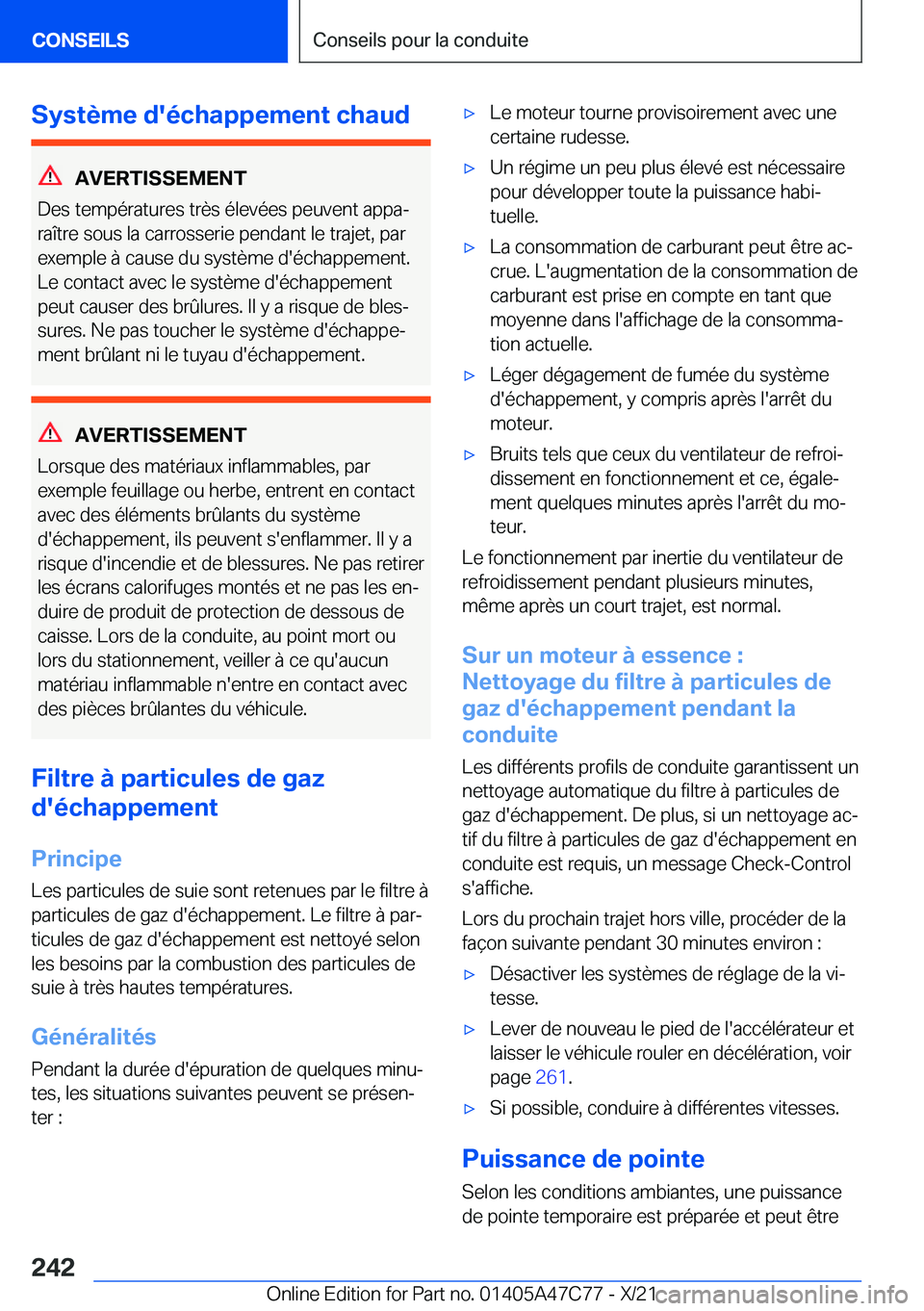 BMW X2 2022  Notices Demploi (in French) �S�y�s�t�è�m�e��d�'�é�c�h�a�p�p�e�m�e�n�t��c�h�a�u�d
�A�V�E�R�T�I�S�S�E�M�E�N�T
�D�e�s��t�e�m�p�é�r�a�t�u�r�e�s��t�r�è�s��é�l�e�v�é�e�s��p�e�u�v�e�n�t��a�p�p�aj
�r�a�î�t�r�e��s�o�u