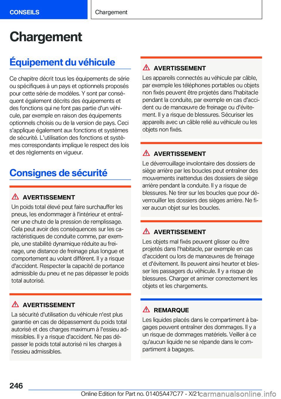 BMW X2 2022  Notices Demploi (in French) �C�h�a�r�g�e�m�e�n�t�