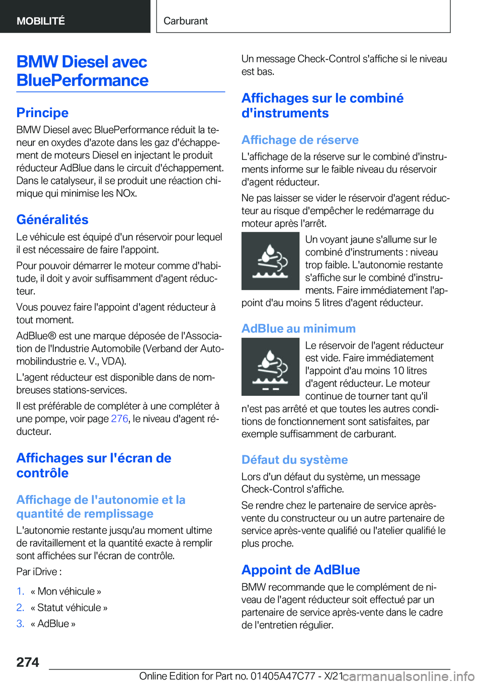 BMW X2 2022  Notices Demploi (in French) �B�M�W��D�i�e�s�e�l��a�v�e�c�B�l�u�e�P�e�r�f�o�r�m�a�n�c�e
�P�r�i�n�c�i�p�e �B�M�W��D�i�e�s�e�l��a�v�e�c��B�l�u�e�P�e�r�f�o�r�m�a�n�c�e��r�é�d�u�i�t��l�a��t�ej�n�e�u�r��e�n��o�x�y�d�e�s��