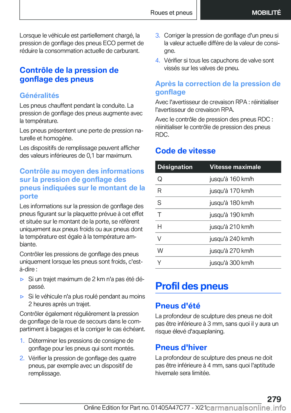 BMW X2 2022  Notices Demploi (in French) �L�o�r�s�q�u�e��l�e��v�é�h�i�c�u�l�e��e�s�t��p�a�r�t�i�e�l�l�e�m�e�n�t��c�h�a�r�g�é�,��l�a
�p�r�e�s�s�i�o�n��d�e��g�o�n�f�l�a�g�e��d�e�s��p�n�e�u�s��E�C�O��p�e�r�m�e�t��d�e �r�é�d�u�i�