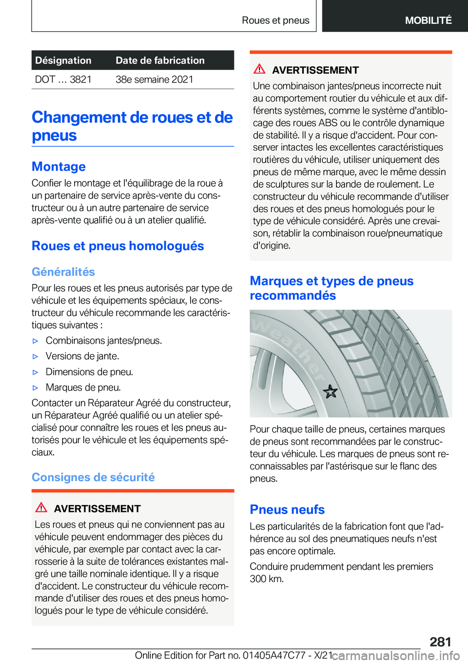 BMW X2 2022  Notices Demploi (in French) �D�é�s�i�g�n�a�t�i�o�n�D�a�t�e��d�e��f�a�b�r�i�c�a�t�i�o�n�D�O�T�