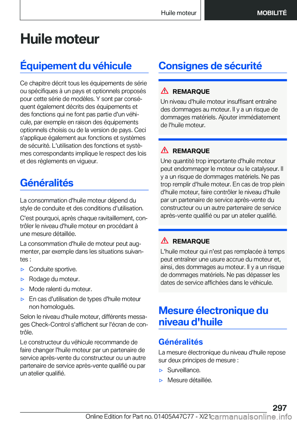 BMW X2 2022  Notices Demploi (in French) �H�u�i�l�e��m�o�t�e�u�r�