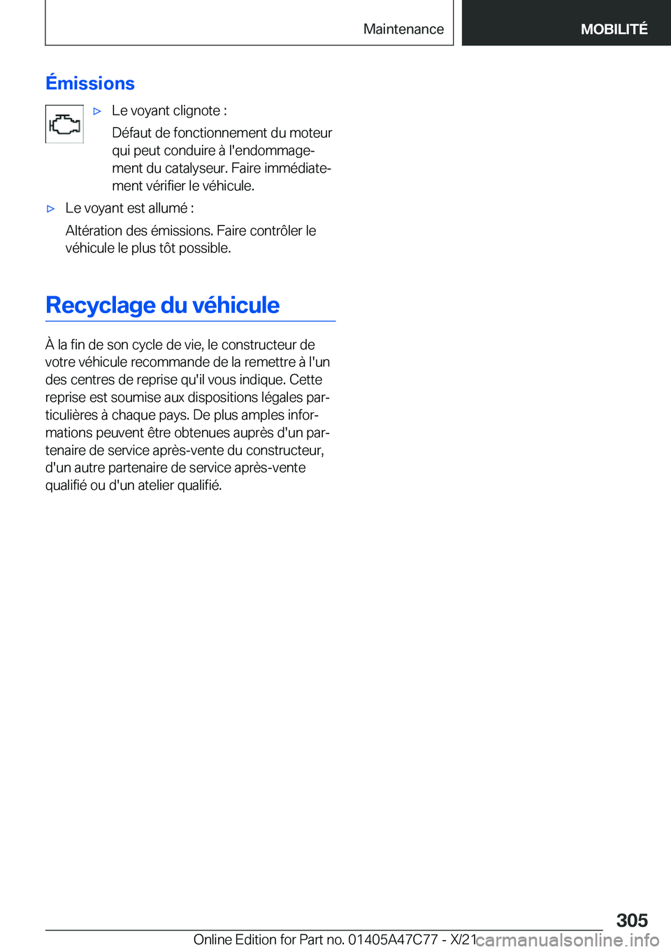 BMW X2 2022  Notices Demploi (in French) �