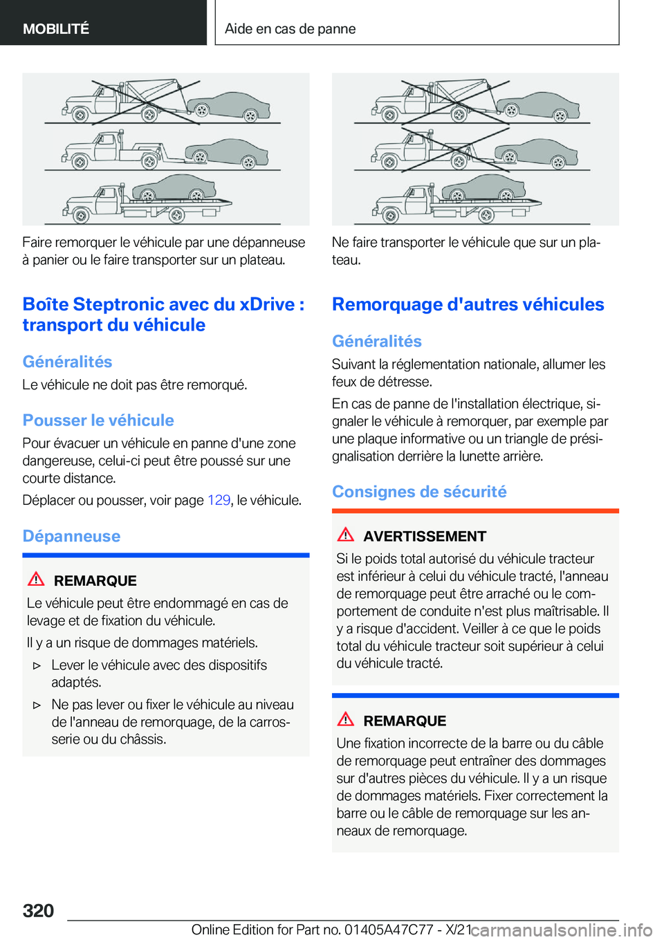 BMW X2 2022  Notices Demploi (in French) �F�a�i�r�e��r�e�m�o�r�q�u�e�r��l�e��v�é�h�i�c�u�l�e��p�a�r��u�n�e��d�é�p�a�n�n�e�u�s�e�
