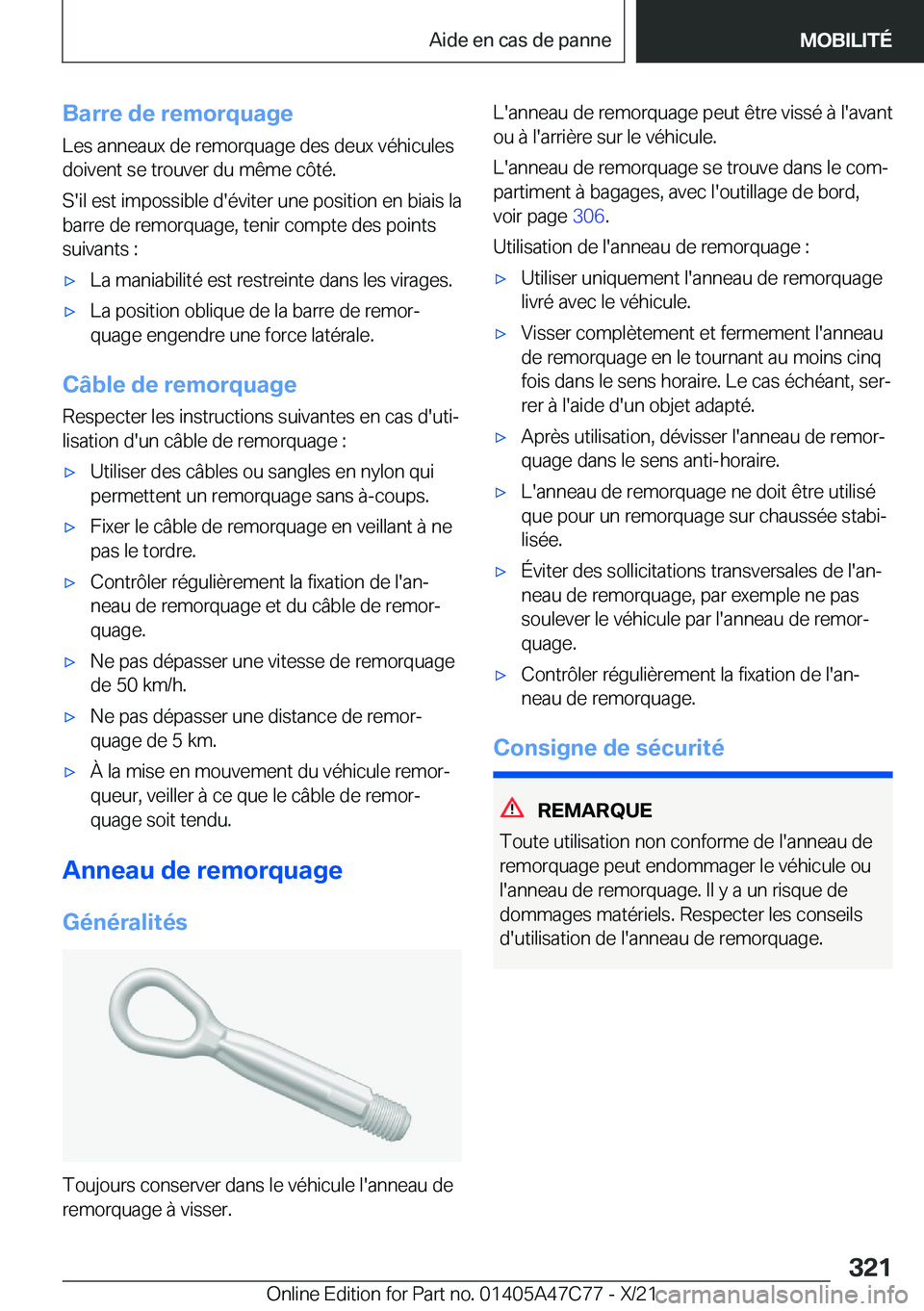 BMW X2 2022  Notices Demploi (in French) �B�a�r�r�e��d�e��r�e�m�o�r�q�u�a�g�e
�L�e�s��a�n�n�e�a�u�x��d�e��r�e�m�o�r�q�u�a�g�e��d�e�s��d�e�u�x��v�é�h�i�c�u�l�e�s
�d�o�i�v�e�n�t��s�e��t�r�o�u�v�e�r��d�u��m�ê�m�e��c�