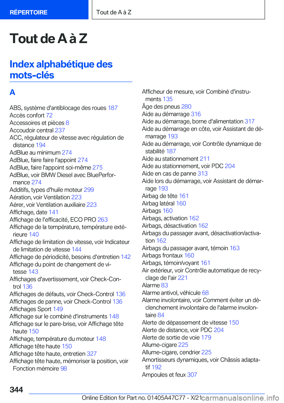 BMW X2 2022  Notices Demploi (in French) �T�o�u�t��d�e��A��