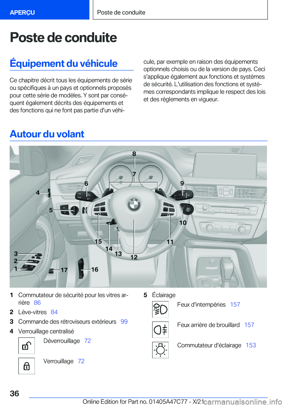 BMW X2 2022  Notices Demploi (in French) �P�o�s�t�e��d�e��c�o�n�d�u�i�t�e�