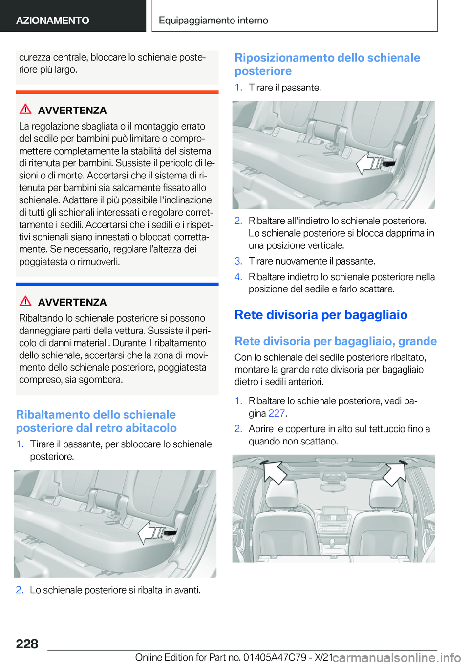 BMW X2 2022  Libretti Di Uso E manutenzione (in Italian) �c�u�r�e�z�z�a��c�e�n�t�r�a�l�e�,��b�l�o�c�c�a�r�e��l�o��s�c�h�i�e�n�a�l�e��p�o�s�t�eª�r�i�o�r�e��p�i�