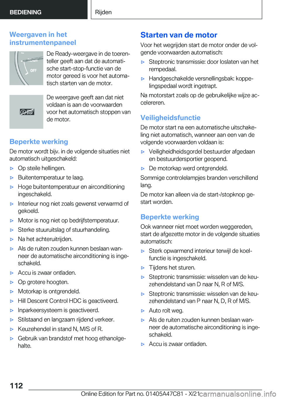 BMW X2 2022  Instructieboekjes (in Dutch) �W�e�e�r�g�a�v�e�n��i�n��h�e�t
�i�n�s�t�r�u�m�e�n�t�e�n�p�a�n�e�e�l
�D�e��R�e�a�d�y�-�w�e�e�r�g�a�v�e��i�n��d�e��t�o�e�r�e�nj�t�e�l�l�e�r��g�e�e�f�t��a�a�n��d�a�t��d�e��a�u�t�o�m�a�t�ij �
