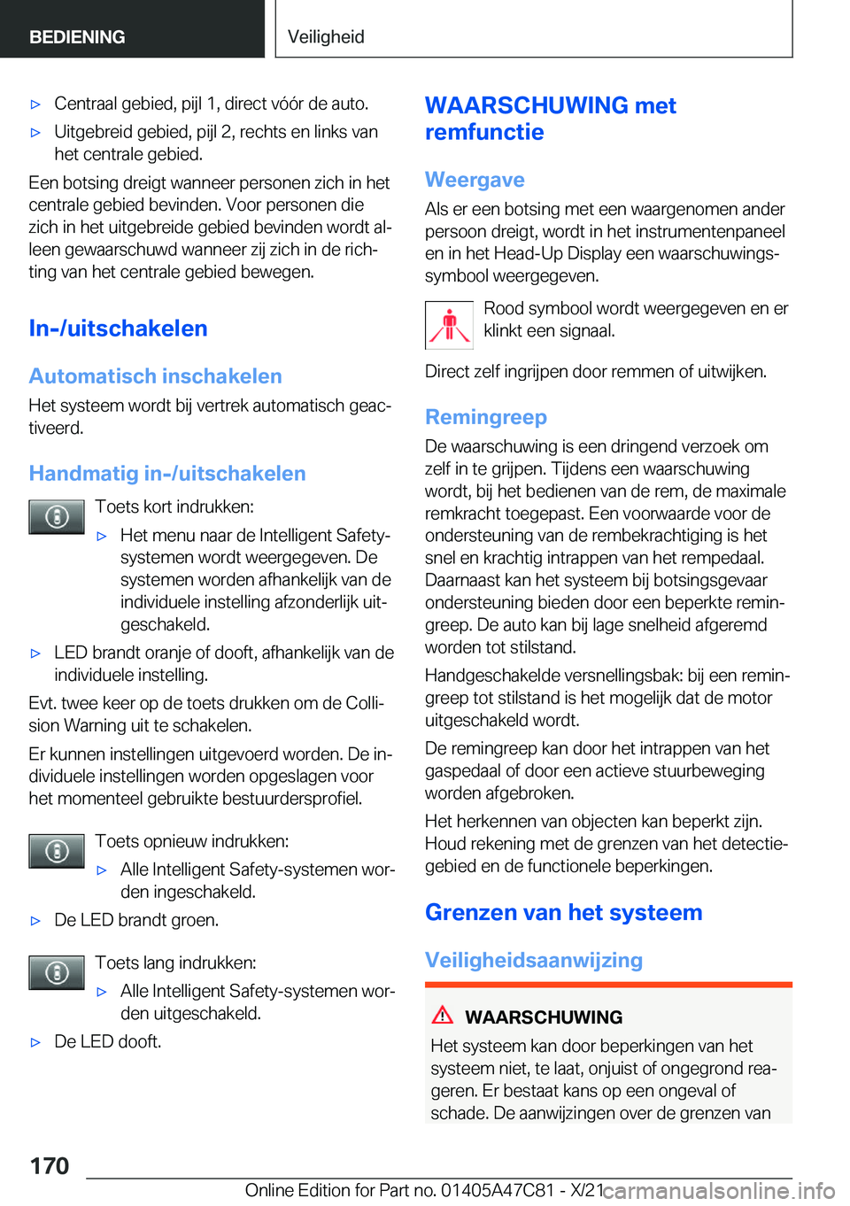 BMW X2 2022  Instructieboekjes (in Dutch) 'x�C�e�n�t�r�a�a�l��g�e�b�i�e�d�,��p�i�j�l��1�,��d�i�r�e�c�t��v�