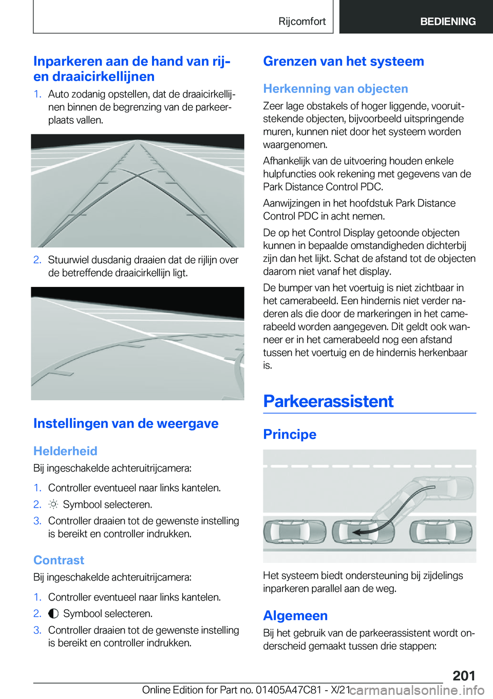 BMW X2 2022  Instructieboekjes (in Dutch) �I�n�p�a�r�k�e�r�e�n��a�a�n��d�e��h�a�n�d��v�a�n��r�i�j�-
�e�n��d�r�a�a�i�c�i�r�k�e�l�l�i�j�n�e�n�1�.�A�u�t�o��z�o�d�a�n�i�g��o�p�s�t�e�l�l�e�n�,��d�a�t��d�e��d�r�a�a�i�c�i�r�k�e�l�l�i�jj
