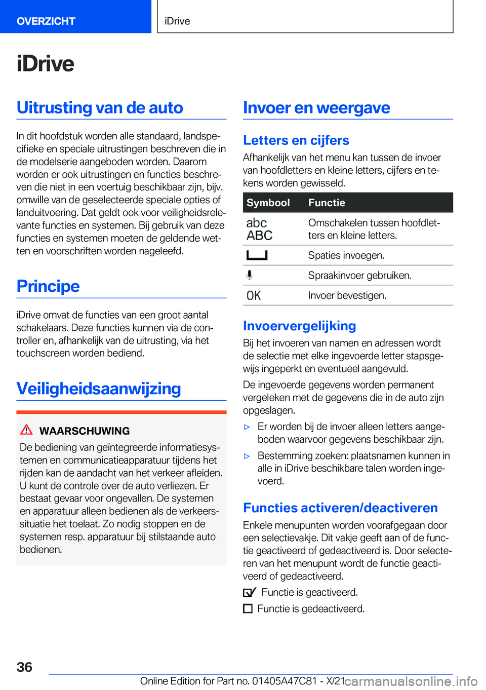 BMW X2 2022  Instructieboekjes (in Dutch) �i�D�r�i�v�e�U�i�t�r�u�s�t�i�n�g��v�a�n��d�e��a�u�t�o
�I�n��d�i�t��h�o�o�f�d�s�t�u�k��w�o�r�d�e�n��a�l�l�e��s�t�a�n�d�a�a�r�d�,��l�a�n�d�s�p�ej�c�i�f�i�e�k�e��e�n��s�p�e�c�i�a�l�e��u�i�t�
