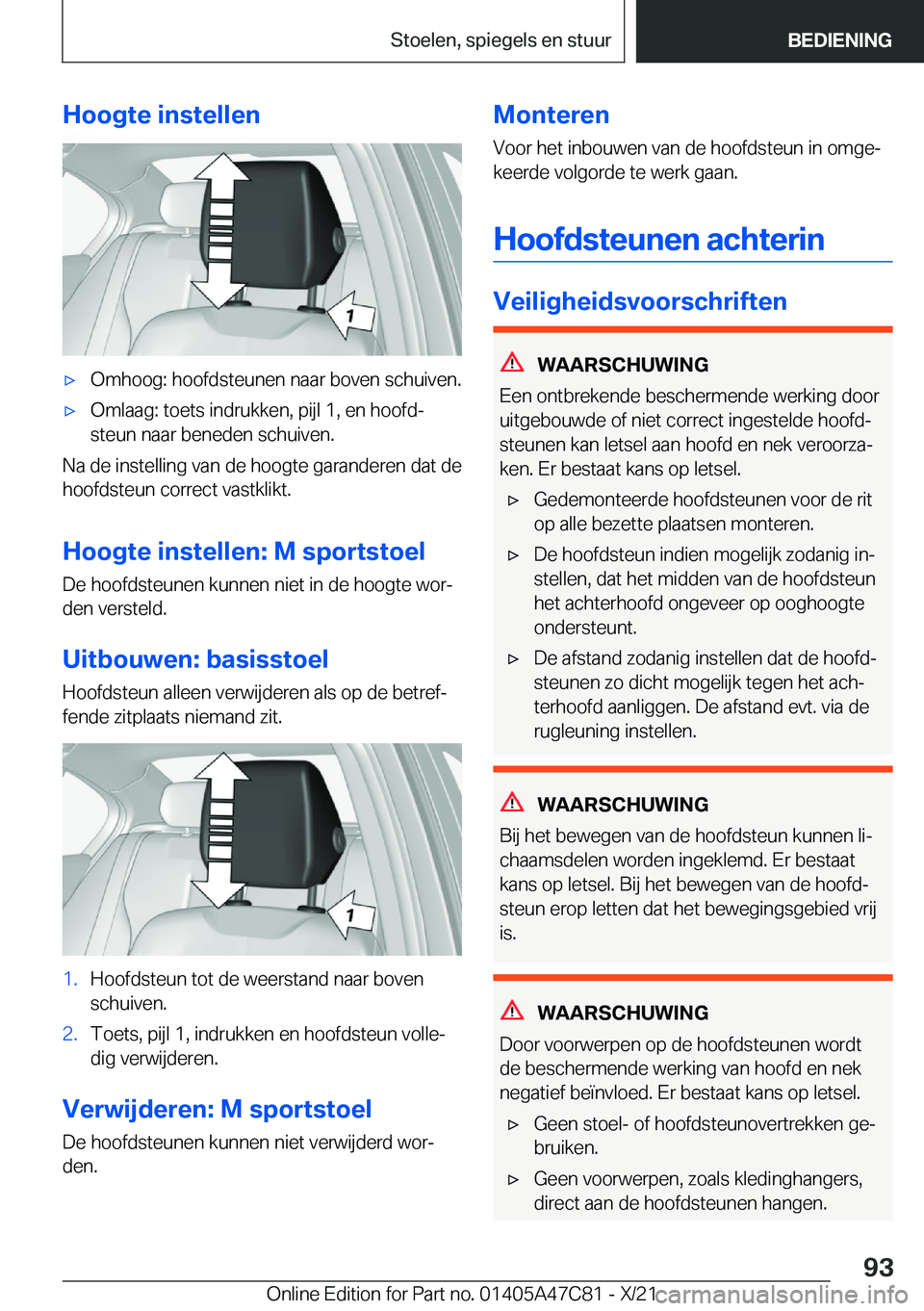 BMW X2 2022  Instructieboekjes (in Dutch) �H�o�o�g�t�e��i�n�s�t�e�l�l�e�n'x�O�m�h�o�o�g�:��h�o�o�f�d�s�t�e�u�n�e�n��n�a�a�r��b�o�v�e�n��s�c�h�u�i�v�e�n�.'x�O�m�l�a�a�g�:��t�o�e�t�s��i�n�d�r�u�k�k�e�n�,��p�i�j�l��1�,��e�n��h