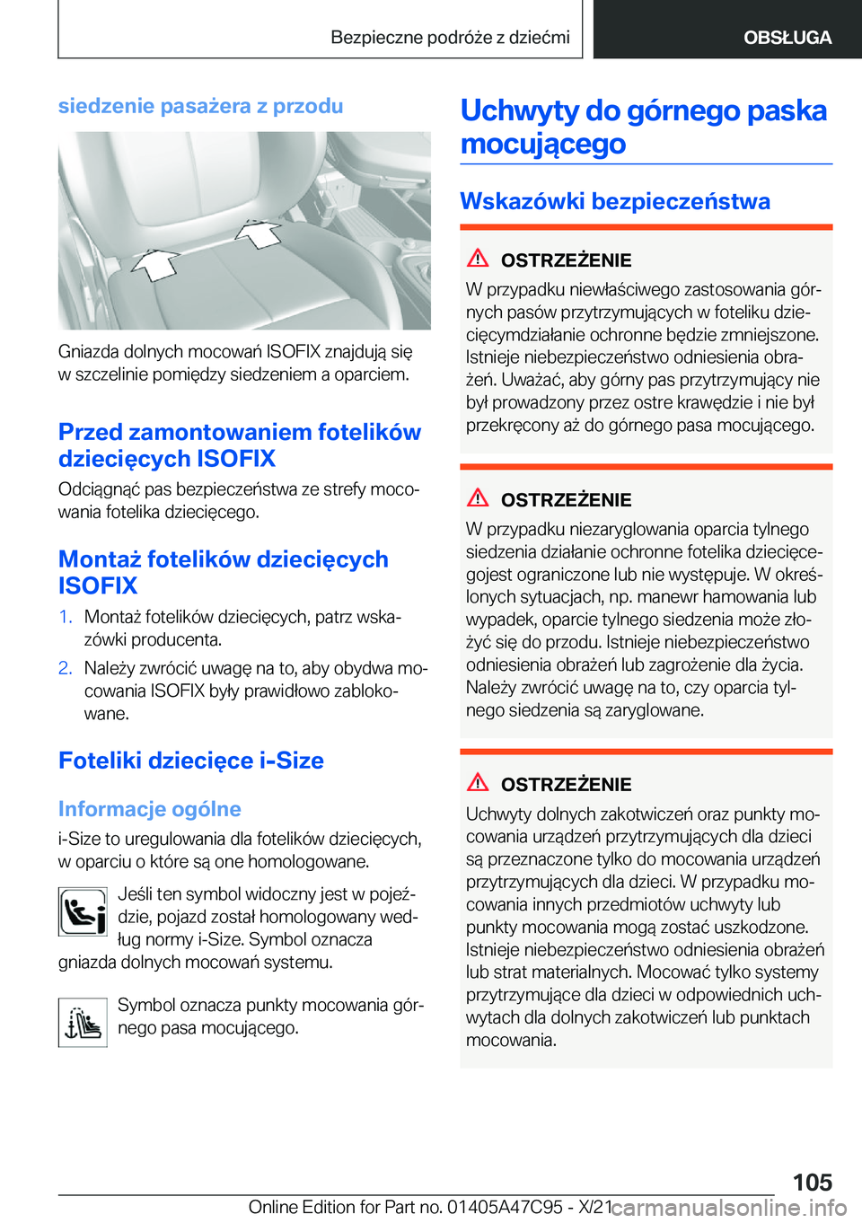 BMW X2 2022  Instrukcja obsługi (in Polish) �s�i�e�d�z�e�n�i�e��p�a�s�a9�e�r�a��z��p�r�z�o�d�u
�G�n�i�a�z�d�a��d�o�l�n�y�c�h��m�o�c�o�w�a�