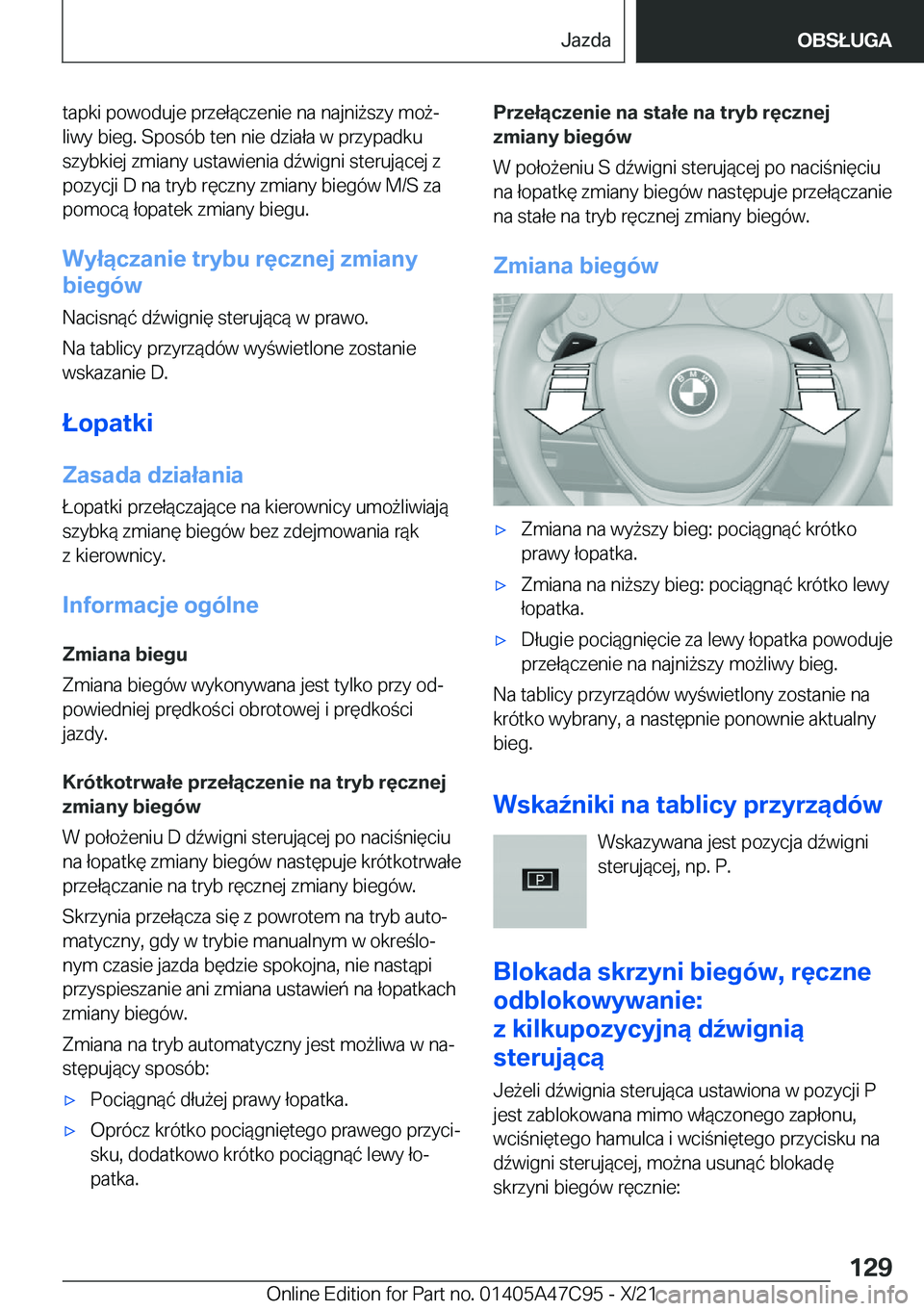 BMW X2 2022  Instrukcja obsługi (in Polish) �t�a�p�k�i��p�o�w�o�d�u�j�e��p�r�z�e�ł�