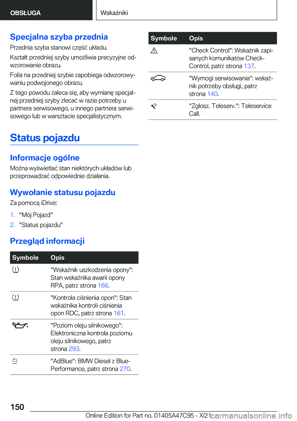 BMW X2 2022  Instrukcja obsługi (in Polish) �S�p�e�c�j�a�l�n�a��s�z�y�b�a��p�r�z�e�d�n�i�a�P�r�z�e�d�n�i�a��s�z�y�b�a��s�t�a�n�o�w�i��c�z�