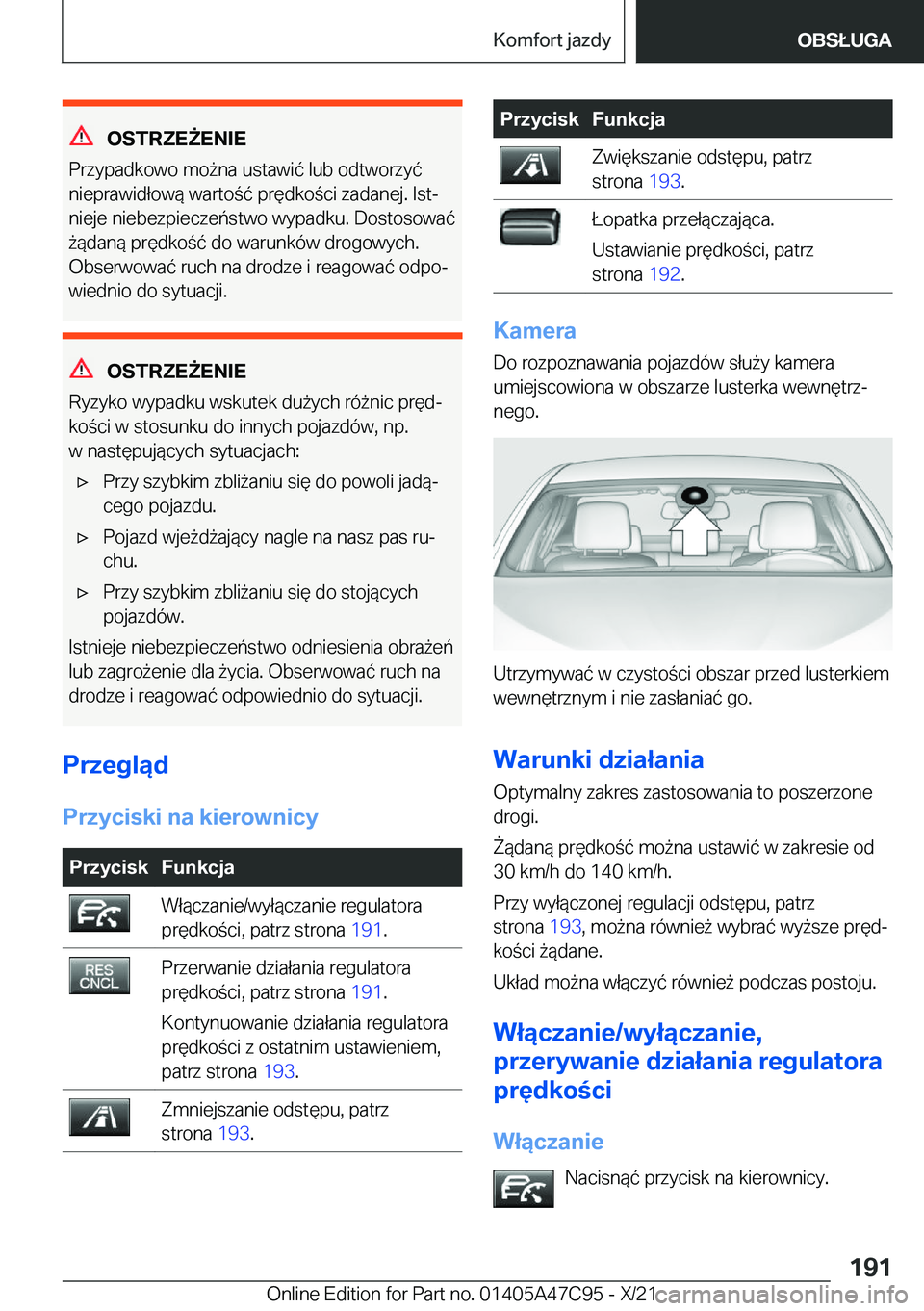BMW X2 2022  Instrukcja obsługi (in Polish) �O�S�T�R�Z�E8�E�N�I�E
�P�r�z�y�p�a�d�k�o�w�o��m�o9�n�a��u�s�t�a�w�i�