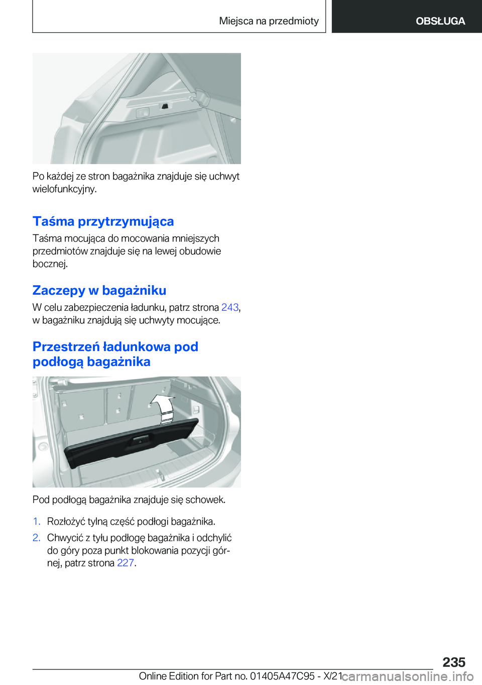 BMW X2 2022  Instrukcja obsługi (in Polish) �P�o��k�a9�d�e�j��z�e��s�t�r�o�n��b�a�g�a9�n�i�k�a��z�n�a�j�d�u�j�e��s�i�