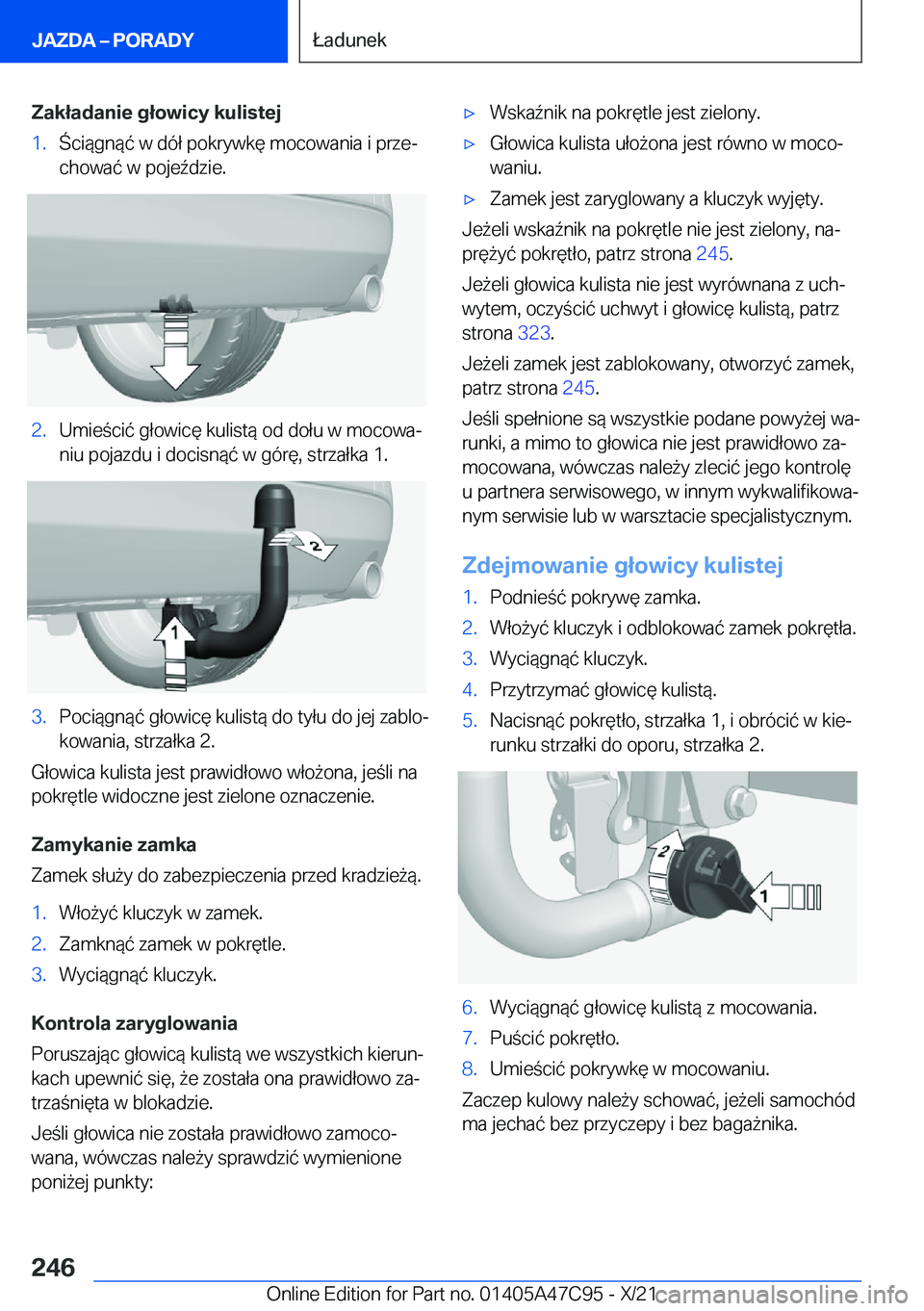 BMW X2 2022  Instrukcja obsługi (in Polish) �Z�a�k�ł�a�d�a�n�i�e��g�ł�o�w�i�c�y��k�u�l�i�s�t�e�j�1�.�c�i�