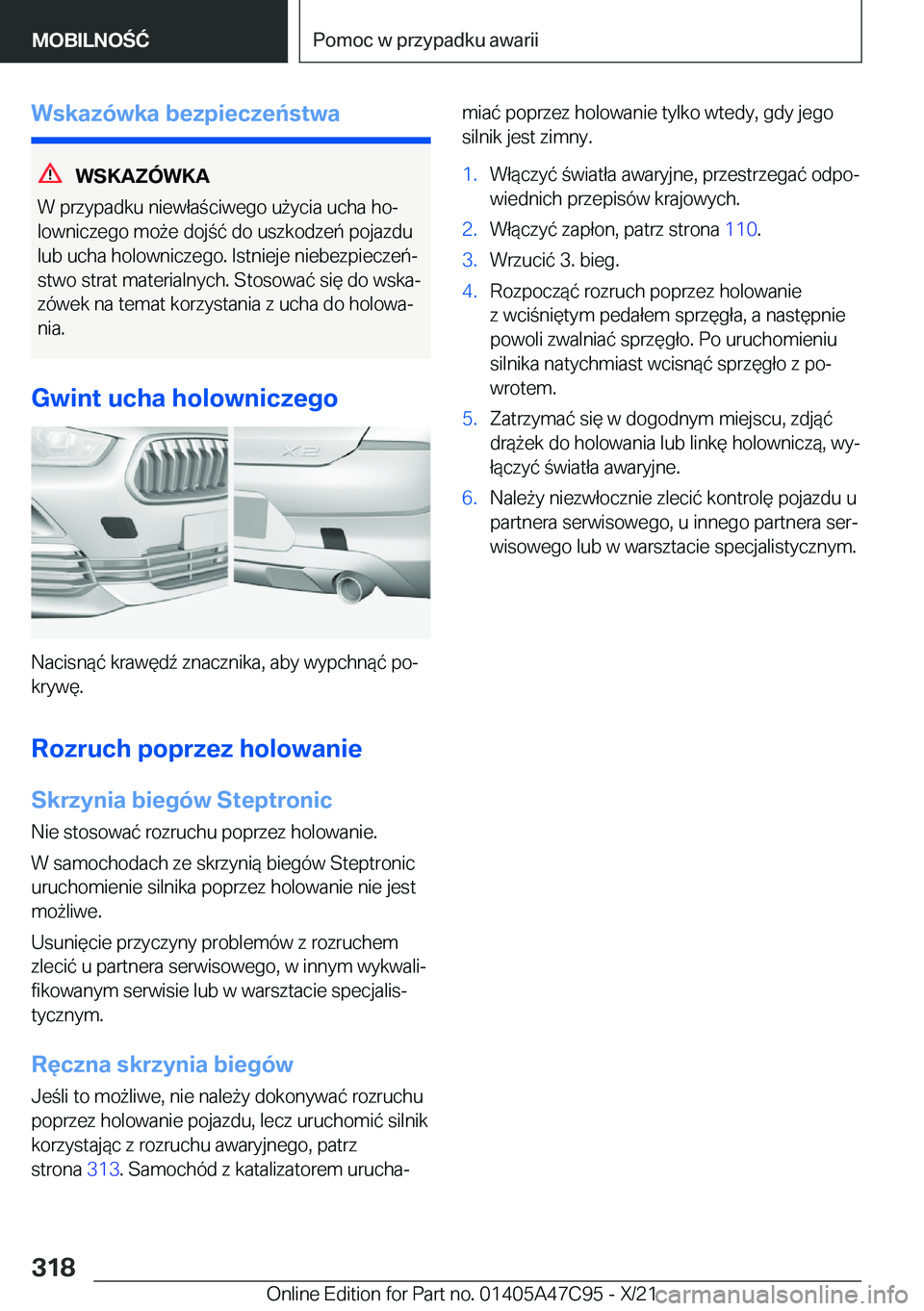 BMW X2 2022  Instrukcja obsługi (in Polish) �W�s�k�a�z�