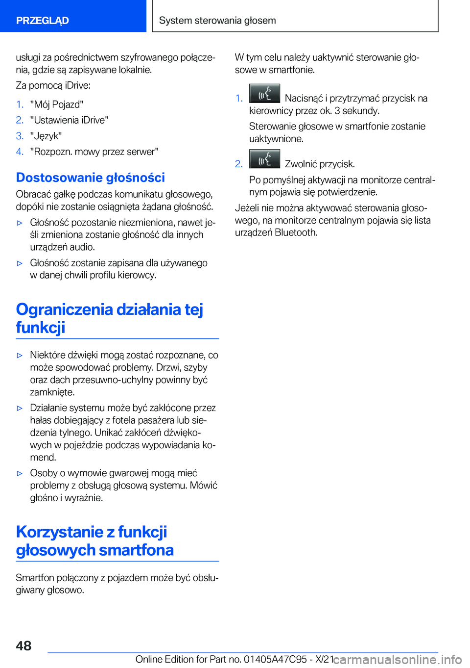 BMW X2 2022  Instrukcja obsługi (in Polish) �u�s�ł�u�g�i��z�a��p�o�r�e�d�n�i�c�t�w�e�m��s�z�y�f�r�o�w�a�n�e�g�o��p�o�ł�