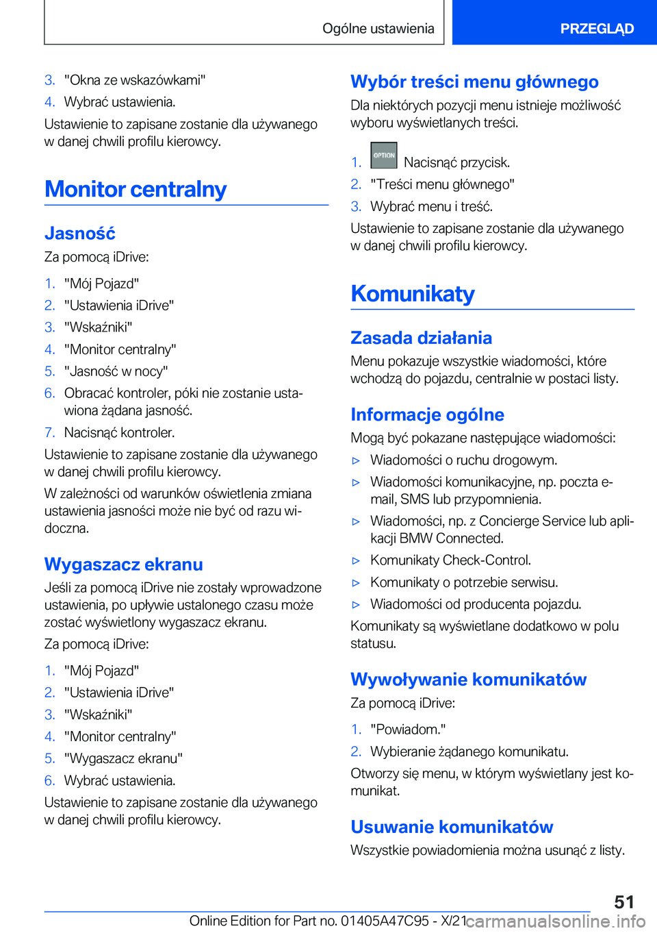 BMW X2 2022  Instrukcja obsługi (in Polish) �3�.��O�k�n�a��z�e��w�s�k�a�z�